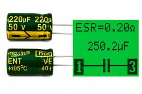 Конденсатори Конденсаторы ^/--/^ Конденсатор 220 мкФ 50 /--/ В   (220 /--/ uF 50 /--/ V) електролітичний Low ESR ^_^^^ Конденсатор 220 мкФ 50 /--/ В - фото фото фото
