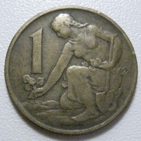 Чехословаччина Чехословакия ^/--/^ Чехословаччина 1 крона 1960 року 41619 ^_^^^ Чехословакия 1 крона 1960 года 41619 - фото фото фото