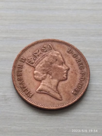 Єлизавета II (після ) Елизавета II (после ) ^/--/^ Великобританія 2 пенса 1988 /--/ р. ^_^^^ Великобритания 2 пенса 1988 /--/ г. - фото фото фото