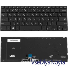 Клавіатури Клавиатуры ^/--/^ Клавиатура для ноутбука ASUS (UX /--/ 461 series) rus, black, без фрейма, подсветка клавиш ^_^^^ Клавіатура для ноутбука ASUS (UX /--/ 461 series) rus, black, без фрейму, підсвічування клавіш - фото фото фото