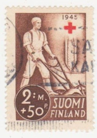 Скандинавія Скандинавия ^/--/^ Финляндия 1945 г. № 299 гашеная ^_^^^ Фінляндія 1945 р. No 299 гашена - фото фото фото