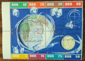 НДР, ФРН ГДР, ФРГ ^/--/^ ГДР 5 лет российским космическим путешествиям 1962 ^_^^^ НДР 5 років російським космічним подорожам 1962 - фото фото фото