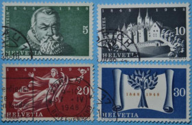 Інше Другое ^/--/^ Швейцария 300 лет Независимости, 100 лет Швейцарской Конфедерации, Архитектура замок Невшатель 1948 ^_^^^ Швейцарія 300 років Незалежності, 100 років Швейцарської Конфедерації, Архітектура замок Невшатель 1948 - фото фото фото
