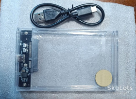 Шлейфи, перехідники Шлейфы, переходники ^/--/^ Карман для HDD/SSD USB Type C - Sata прозрачный ^_^^^ Кишень для HDD/SSD USB Type C - Sata прозорий - фото фото фото