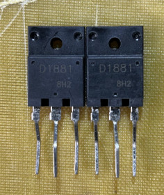 Транзистори Транзисторы ^/--/^ Транзистор NPN 2 /--/ SD /--/ 1881, 1500 /--/ v, 10 (30)A, 70 /--/ W 2 шт. - фото фото фото