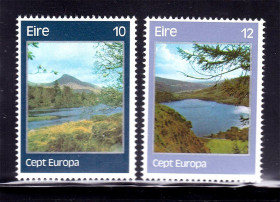 Швейцарія Швейцария ^/--/^ Ирландия  1977 г  MNH -  ЕВПРПА СЕПТ / EUROPA  CEPT - ландшафты ^_^^^ Ірландія 1977 р MNH - ЄВПРПА СЕПТ / EUROPA CEPT - ландшафти - фото фото фото