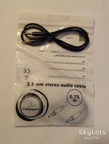 Шлейфи, перехідники Шлейфы, переходники ^/--/^ Audio кабель AUX mini jack 3.5 /--/ мм    (0,75 /--/ м) TRS ^_^^^ Audio кабель AUX mini jack 3.5 /--/ мм (0,75 /--/ м) TRS - фото фото фото