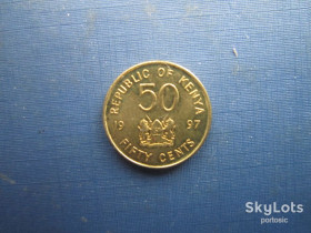 Кенія Кения ^/--/^ Монета 50 центів Кенія 1997 сталь з латунним покриттям ^_^^^ Монета 50 центов Кения 1997 сталь с латунным покрытием - фото фото фото