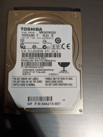Жорсткі диски Жесткие диски ^/--/^ Toshiba 500 /--/ GB 5400 /--/ rpm 8 /--/ MB MK /--/ 5076 /--/ GSX 2.5 SATAII - фото фото фото