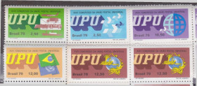 Південна Америка Южная Америка ^/--/^ Бразилия 1979 ПОЧТА ВПС UPU КОНГРЕСС СЪЕЗД ПОЧТОВАЯ СЛУЖБА ДОСТАВКА ТРАНСПОРТ 5 /--/ м SW 1740-1744** MNH $3.82 ^_^^^ Бразилія 1979 Пошта ВПС UPU КОНГРЕС З'ЇЗД ПОШТОВА СЛУЖБА ДОСТАВКА ТРАНСПОРТ 5 /--/ М StW 1740-1744** MNH - фото фото фото