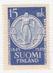 Скандинавія Скандинавия ^/--/^ Финляндия 1949 г. № 382 ** ^_^^^ Фінляндія 1949 No 382 ** - фото фото фото