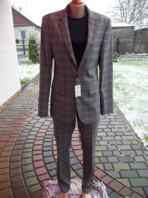 Костюми, піджаки, жилети Кoстюмы, пиджаки, жилеты ^/--/^ Prom         ( S - 46 р )  Burton menswear london   Мужской приталенный костюм в клетку  Англия Новый Оригинал! ^_^^^ Prom (S - 46 р) Burton menswear london Чоловічий приталений костюм в клітку Англія Новий Оригінал! - фото фото фото