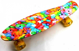 Дитячі ролики та скейти Детские ролики и скейты ^/--/^ Penny Board &amp;quot;Caramel&amp;quot; Светящиеся колеса (PR /--/ 061) ^_^^^ Penny Board &amp;quot;Caramel &amp;quot; Світяться колеса (PR /--/ 061) - фото фото фото
