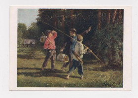 СРСР СССР ^/--/^ ПТИЧЬИ ВРАГИ - ДЕТИ  1957 г. - ФИЛАТЕЛИСТИЧЕСКАЯ КОНТОРА  худ. КОРЗУХИН  чистая  тираж 100 тыс  ^_^^^ Птахи вороги - діти 1957 р. Філателістична контора худ. КОРЗУХІН чистий тираж 100 тис - фото фото фото