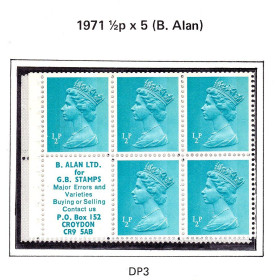 Інші країни Другие страны ^/--/^ Великобритания  стандарт  1971 г  MNH - HM QE-II - лист из буклета ^_^^^ Великобританія стандарт 1971 р MNH - HM QE-II - лист з буклету - фото фото фото