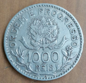 Бразилія Бразилия ^/--/^ Бразилия 1000 рейс 1913 года Серебро!!! ^_^^^ Бразилія 1000 рейс 1913 року Срібло!!! - фото фото фото