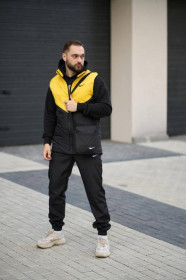Інше Другое ^/--/^ Комплект мужской &amp;quot;Clip&amp;quot; Nike: жилетка желто-черная + брюки &amp;quot;President&amp;quot; черные. Б - фото фото фото