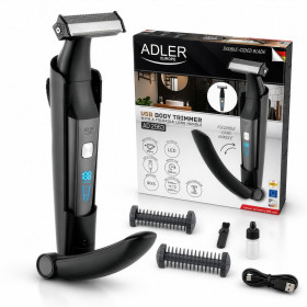Тримери Триммеры ^/--/^ Тример для тіла Adler AD 2963 — USB, 68 мм, 2 швидкості, IPX /--/ 7, LED ^_^^^ Тример для тела Adler AD 2963 — USB, 68 мм, 2 скорости, IPX /--/ 7, LED - фото фото фото