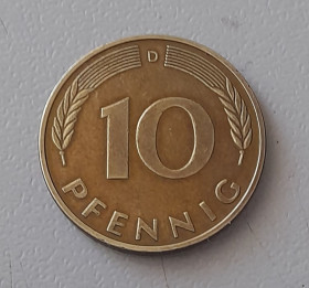 НДР, ФРН ГДР, ФРГ ^/--/^ 10 пфеннигов 1991 Германия ^_^^^ 10 пфенігів 1991 Німеччина - фото фото фото
