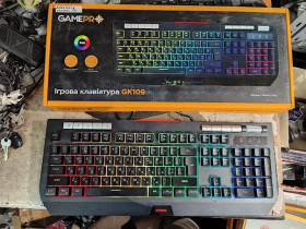 Клавіатури Клавиатуры ^/--/^ Игровая мультимедийная клавиатура с подсветкой RGB GamePro GK /--/ 109 USB № 25020716/1 ^_^^^ Ігрова мультимедійна клавіатура з підсвічуванням RGB GamePro GK /--/ 109 USB No 25020716/1 - фото фото фото