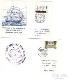Тематичні колекції Тематические коллекции ^/--/^ Флот . Великобритания 1969 г и Бельгия 1990 г - 2 /--/ а конверта / 2 /--/ а скана - "CUTTY SARK" ^_^^^ Великобританія 1969 р і Бельгія 1990 р - 2 /--/ а конверта / 2 /--/ а скана - " CUTTY SARK" - фото фото фото