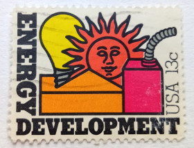 Північна Америка Северная Америка ^/--/^ США 1977 Развитие энергетики, гашеная ^_^^^ 1977 Розвиток енергетики, гашена - фото фото фото