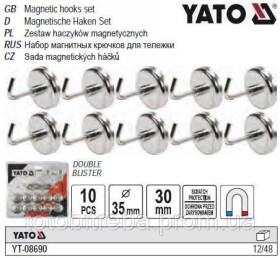 Інша техніка Другая техника ^/--/^ Гачки магнітні YATO Польща основа 35 мм стержні l /--/ 30 мм 10 штук YT-08690 ^_^^^ Утки магнитные YATO Польша основа 35 мм стержни l /--/ 30 мм 10 штук YT-08690 - фото фото фото