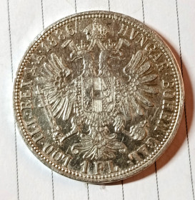 Австрія Австрия ^/--/^ 1 флорин 1886 года, Австро-Венгерская империя ^_^^^ 1 флорин 1886 року, Австро-Угорська імперія - фото фото фото