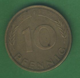 НДР, ФРН ГДР, ФРГ ^/--/^ ФРГ 10 пфеннигов 1976 г. F ^_^^^ ФРН 10 пфенігів 1976 F - фото фото фото