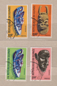 Гвінея Гвинея ^/--/^ Маски = ГВІНЕЯ = 1967 р. = гаш. + ^_^^^ Маски = Гвинея = 1967 г. = гаш. + + - фото фото фото