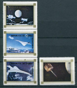 Освоєння космосу Освоение космоса ^/--/^ Экв Гвинея Equatorial Guinea Space 1976 Mi 832-835 Concorde Paris-Rio and Apollo-Soyuz  MNH Cv  16,- ^_^^^ Equatorial Guinea Space 1976 Mi 832-835 Concorde Paris-Rio and Apollo-Soyuz MNH Cv 16,- - фото фото фото
