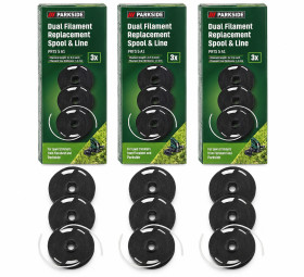 Інше Другое ^/--/^ Мега лот набір змінних шпуль із волосінню Parkside Dual Filament Replacement Spool &amp; Line       (модель PRTS 5 A /--/ 1). ^_^^^ Мега лот набор сменных шпуль с волосенью Parkside Dual Filament Replacement Spool &amp; Line (модель PRTS 5 A /--/ 1). - фото фото фото