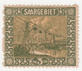 Веймарська республіка Веймарская республика ^/--/^ Германия   ( Саар)   1922  г. № 83 ** ^_^^^ Німеччина ( Саар) 1922 р. No 83 ** - фото фото фото