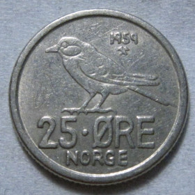 Норвегія Норвегия ^/--/^ Норвегія 25 ере 1959 року #6 /--/ П /--/ 387 ^_^^^ Норвегия 25 эре 1959 года #6 /--/ П /--/ 387 - фото фото фото