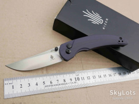 Ножі, мультітули Ножи, мультитулы ^/--/^ Kizer V /--/ 3601 /--/ C /--/ 2 Chill Pepper, 154 /--/ CM Satin, G /--/ 10 Purple, Designer: Swaggs, Caged Ceramic Ball Bearings, Outdoor Tactical, EDC, Button Lock - фото фото фото