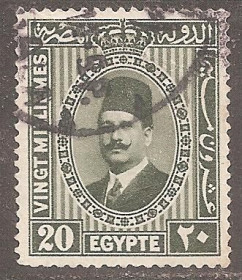 Єгипет Египет ^/--/^ Египет 1927 Sc.142 гаш. зеленый оттенок ^_^^^ Єгипет 1927 Sc.142 гаш. зелений відтінок - фото фото фото