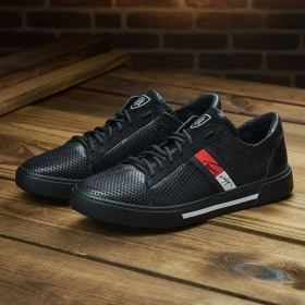 Кеди Кеды ^/--/^ Якісні чоловічі кеди Hilfiger з натуральної шкіри model-T /--/ 5 перфорація ^_^^^ Качественные мужские кеды Hilfiger из натуральной кожи model-T /--/ 5 перфорация - фото фото фото