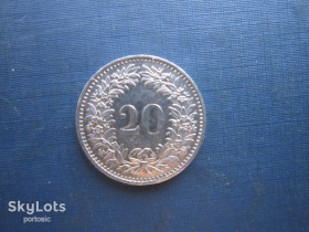 Швейцарія Швейцария ^/--/^ Монета 20 раппен Швейцарія 1982 ^_^^^ Монета 20 раппен Швейцария 1982 - фото фото фото