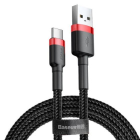 Кабелі Кабели ^/--/^ Кабель Baseus Cafule Type-C - USB 2 /--/ м (3 /--/ A) тканинний для зарядки і передачі даних Black-Red (CATKLF-C ^_^^^ Кабель Baseus Cafule Type-C - USB 2 /--/ м (2 /--/ A) тканевый для зарядки и передачи данных Black-Red (CATKLF-C - фото фото фото
