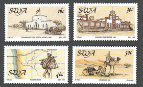 Інші країни Другие страны ^/--/^ Юго-Западная Африка  (1988) 100-летие почтовой службы. Карта ^_^^^ Південно-Західна Африка (1988) 100-річчя поштової служби. Карта - фото фото фото