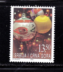 Балканський півострів Балканский полуостров ^/--/^ ZM Сербия 2003 г MNH -  НОВЫЙ ГОД ^_^^^ ZM Сербія 2003 MNH - Новий рік - фото фото фото