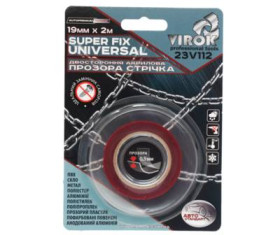 Інші інструменти Другие инструменты ^/--/^ Лента 2-стороння акрилова VIROK Super Fix Universal: 19 мм х 2 м VR-23 /--/ V /--/ 112 ^_^^^ Лента 2-сторонняя акрилова VIROK Super Fix Universal: 19 мм х 2 м VR-23 /--/ V /--/ 112 - фото фото фото