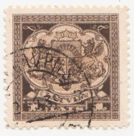 Балтійські країни Балтийские страны ^/--/^ Латвия 1927 г № 119 гашеная ^_^^^ Латвія 1927 р. No 119 гашена - фото фото фото