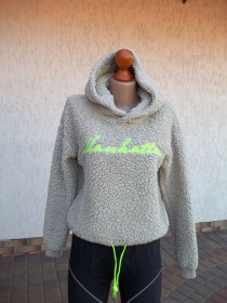Кофти Кофты ^/--/^ Prom                  ( 44 / 46 р ) Флисовый  свитер кофта  женская укороченная с капюшоном  Б / У ^_^^^ Prom ( 44 / 46 р ) Флісовий светр кофта жіноча укорочена з капюшоном Б / У - фото фото фото