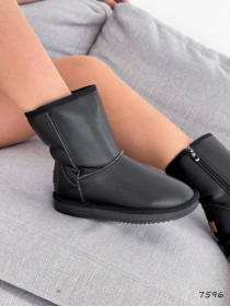 УГГІ (UGG) УГГИ (UGG) ^/--/^ Кожаные женские угги ITTS с замком, зимние сапоги 36 /--/ р-23,5 см код 7596 ^_^^^ Шкіряні жіночі вуги ITTS із замком, зимові чоботи 36 /--/ р-23,5 см код 7596 - фото фото фото