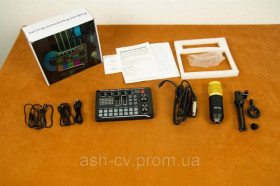Інше Другое ^/--/^ Аудіо карта з мікрофоном Podcast Equipment Bundle Audio Interface with DJ Mixer and Sound Mixer ^_^^^ Аудио карта с микрофоном Podcast Equipment Bundle Audio Interface with DJ Mixer and Sound Mixer - фото фото фото