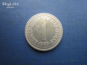 Югославія Югославия ^/--/^ Монета 1 динар Югославія 1990 ^_^^^ Монета 1 динар Югославия 1990 - фото фото фото