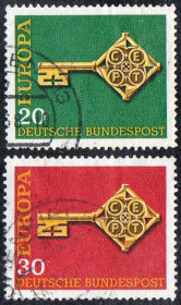 Інші країни Другие страны ^/--/^ ФРН 1968 - Європа  (Гб) повна серія ^_^^^ ФРГ 1968 — Европа (Гб) полная серия - фото фото фото