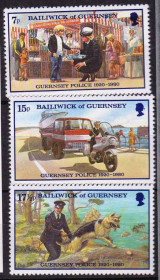 Транспорт Транспорт ^/--/^ Транспорт . EU Гернси  1980 г  MNH -  полиция ^_^^^ EU Гернсі 1980 MNH - поліція - фото фото фото