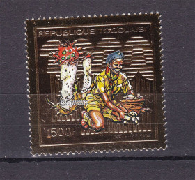 Флора Флора ^/--/^ Фора . Того 1990 г  MNH - фольга ^_^^^ Того 1990 р MNH - фольга - фото фото фото